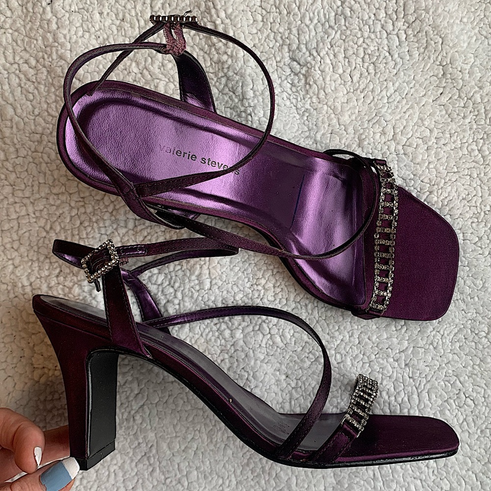 Purple Strappy Heels